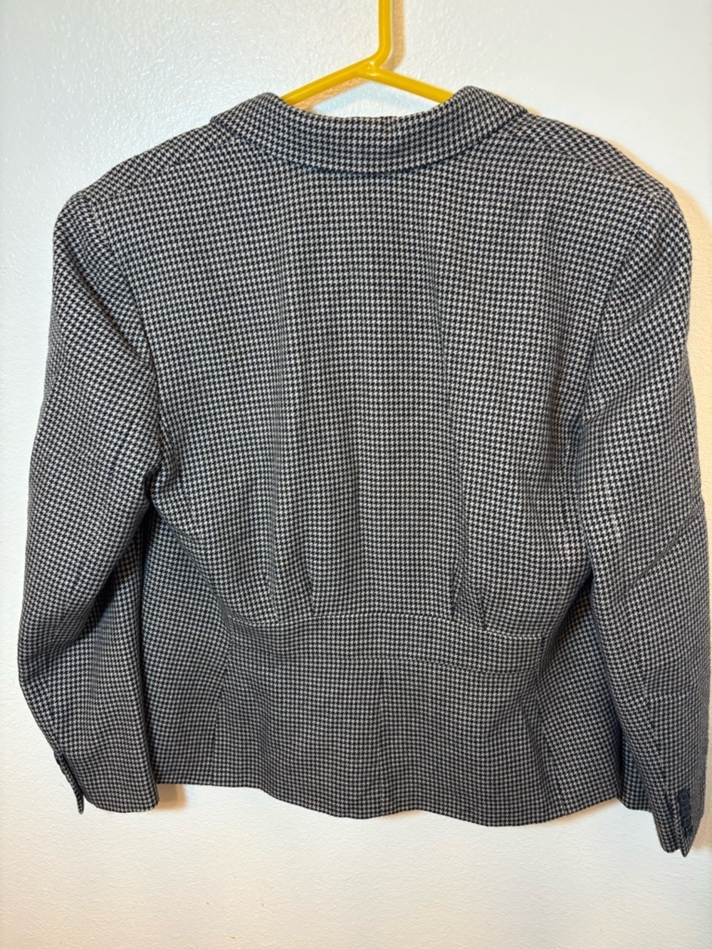 Lauren Ralph Lauren Black & White Houndstooth vintage y2k wool Blazer - Picture 7 of 8